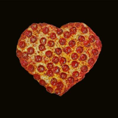 heart shaped pizza