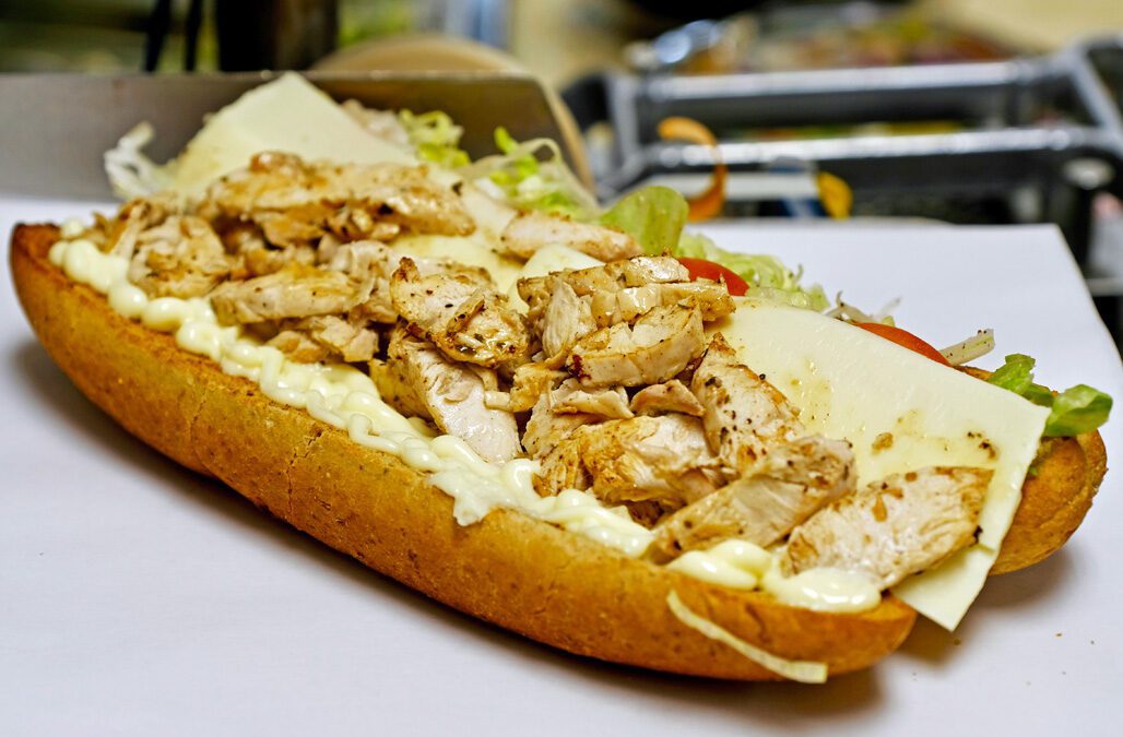 grilled chicken sub with cheese